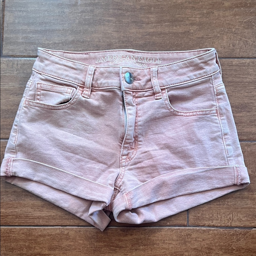 American Eagle Outfitters Light Pink High Waist Shorts